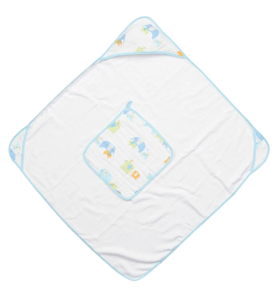 Muslin Hooded Towel & Washcloth