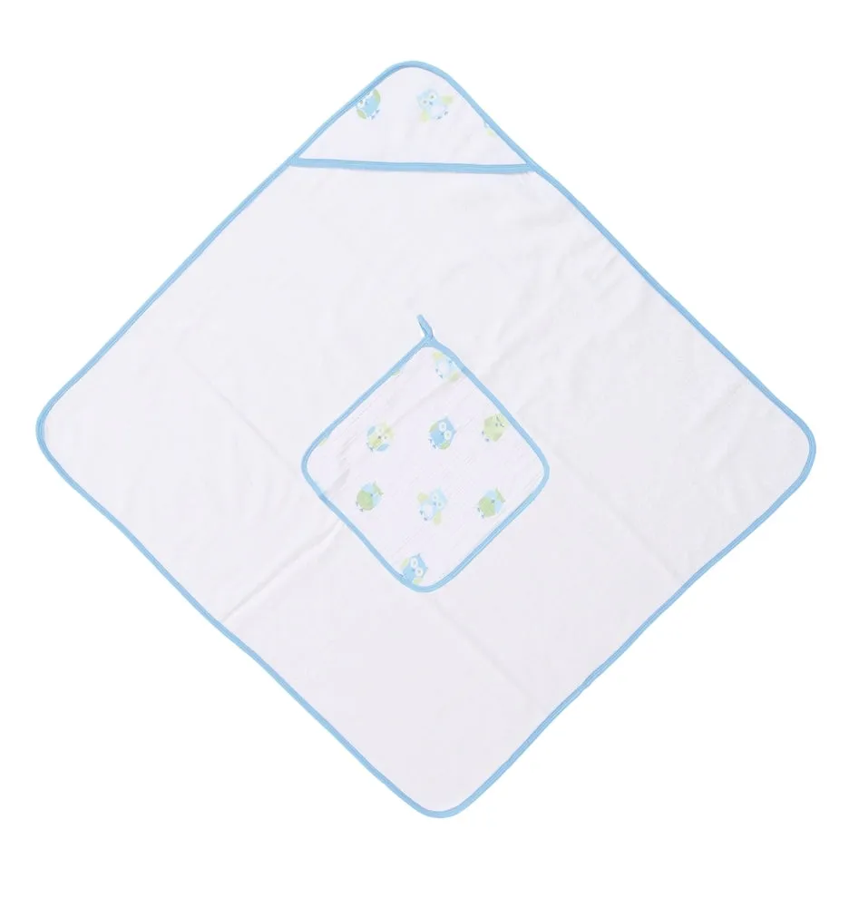 Muslin Hooded Towel & Washcloth