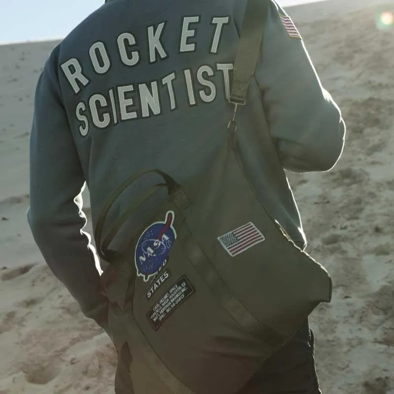 NASA Rocket Scientist Grey Zip Fleece Jacket