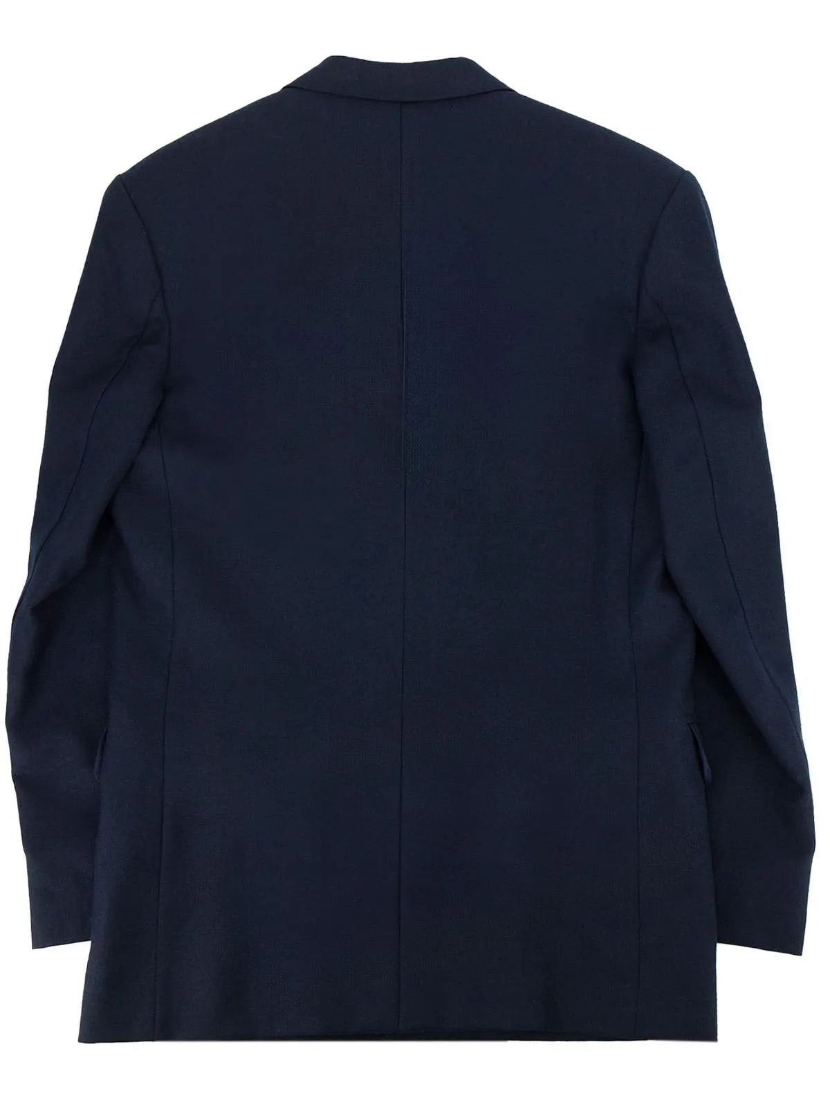 Navy Blue Vintage Gold Button Wool Blazer