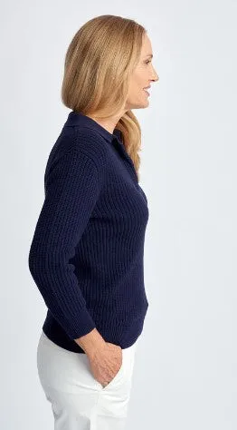 Navy  knit top