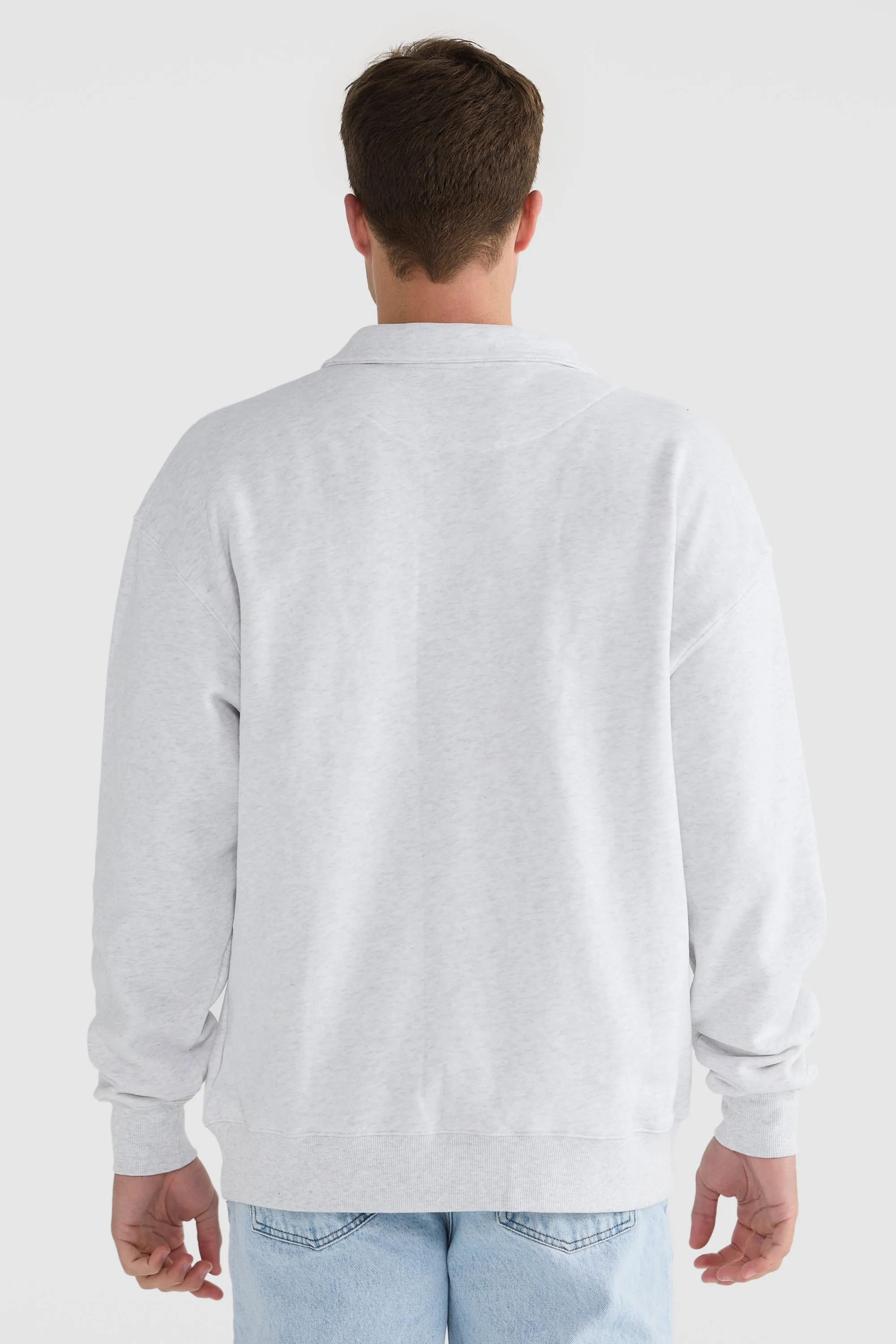 Oliver Quarter Zip White Marle