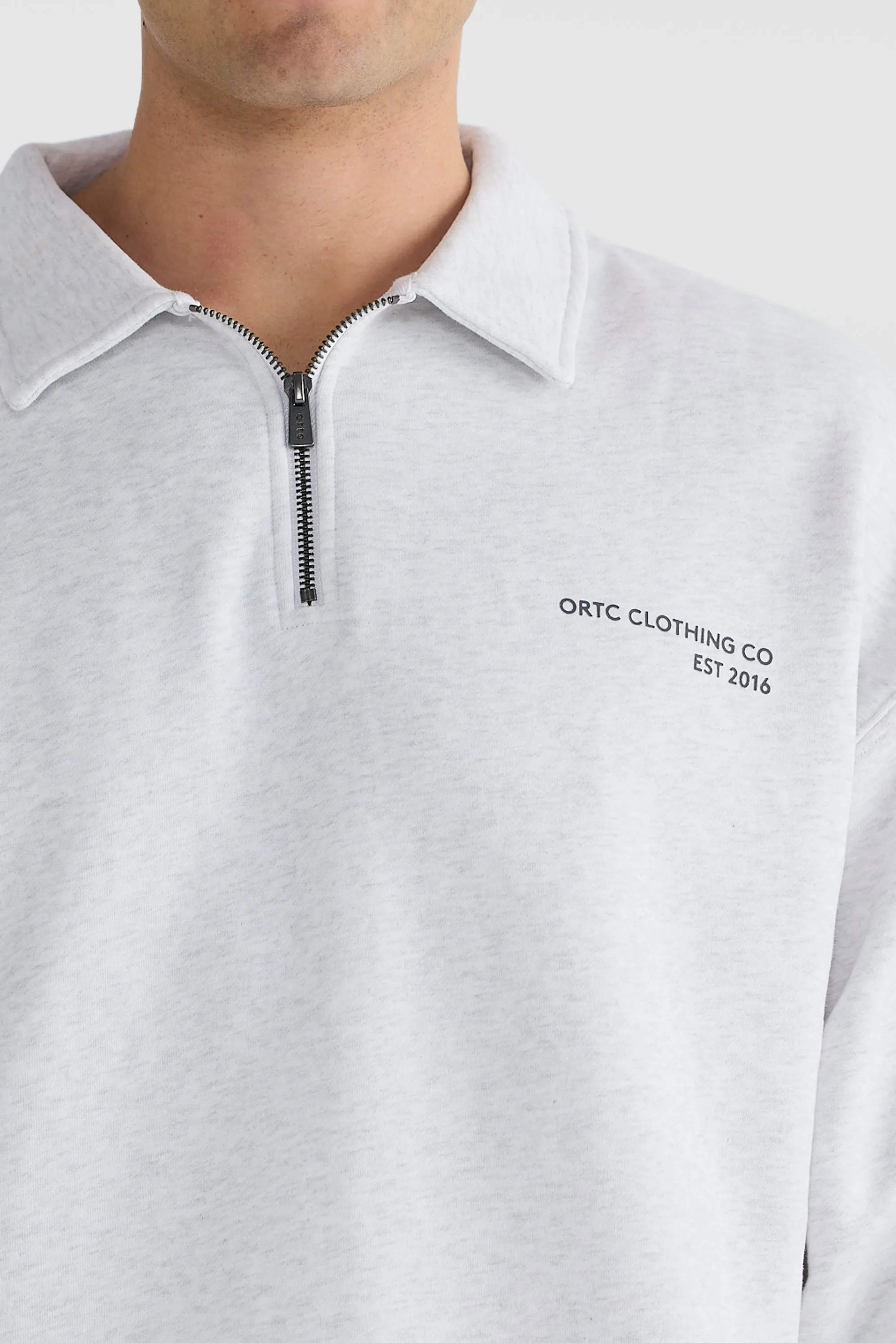 Oliver Quarter Zip White Marle