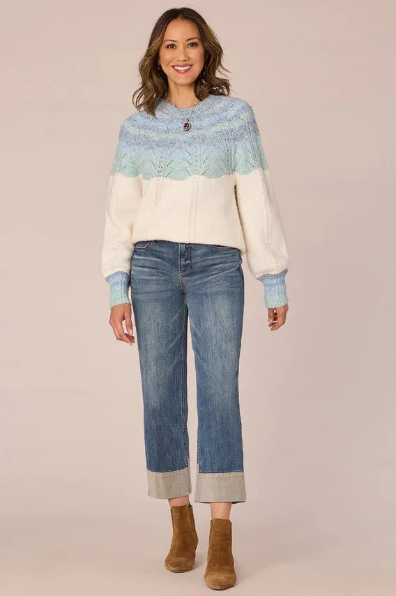 Ombre Pointelle Stitch Sweater