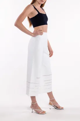 OPEN STITCH WIDE LEG PANTS