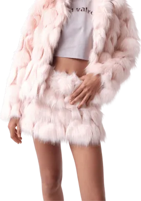 Pink Fur Skirt