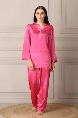 Pink Satin Night suit