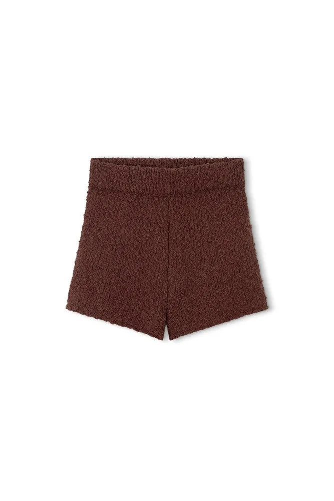 Plum Boucle Knit Short