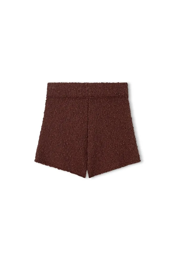 Plum Boucle Knit Short