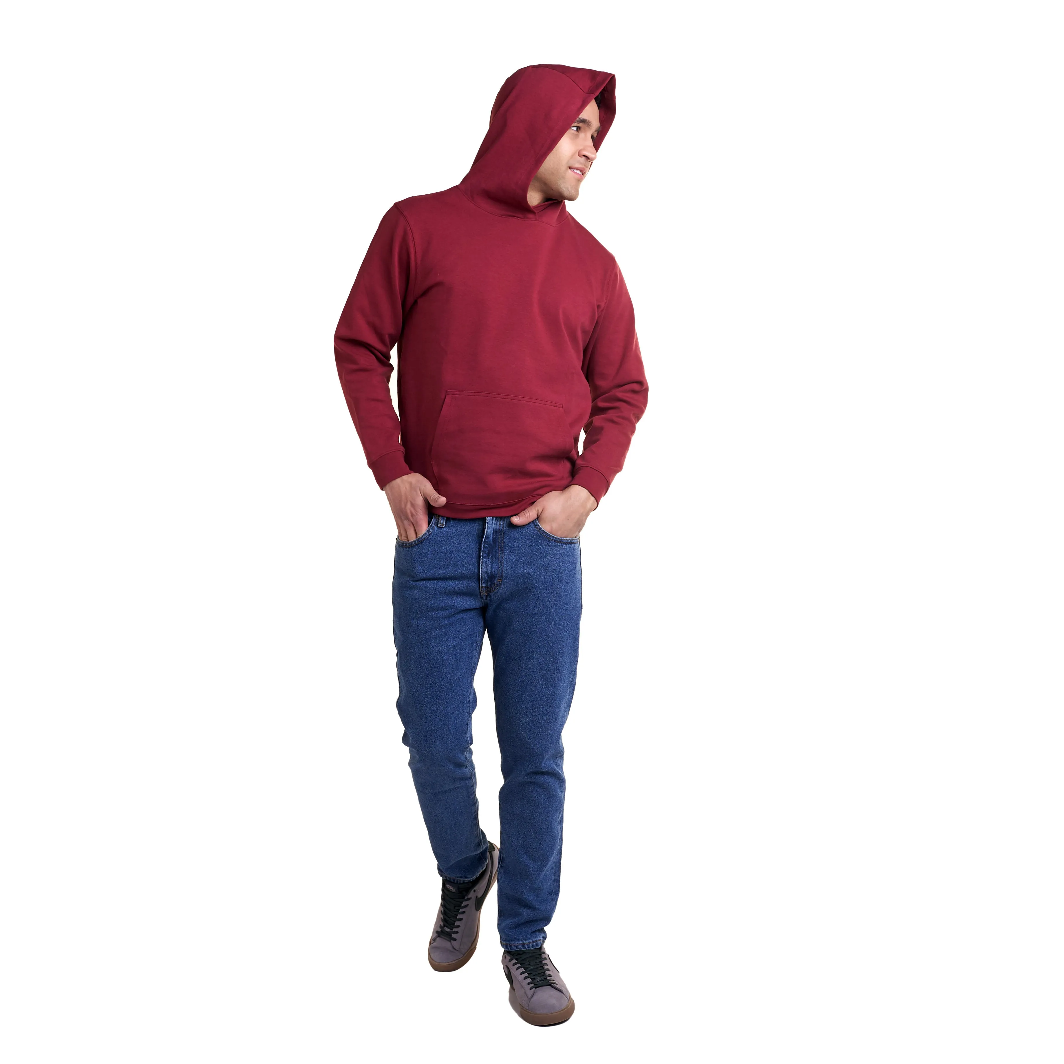 Pullover Hoodie - Washed Burgundy