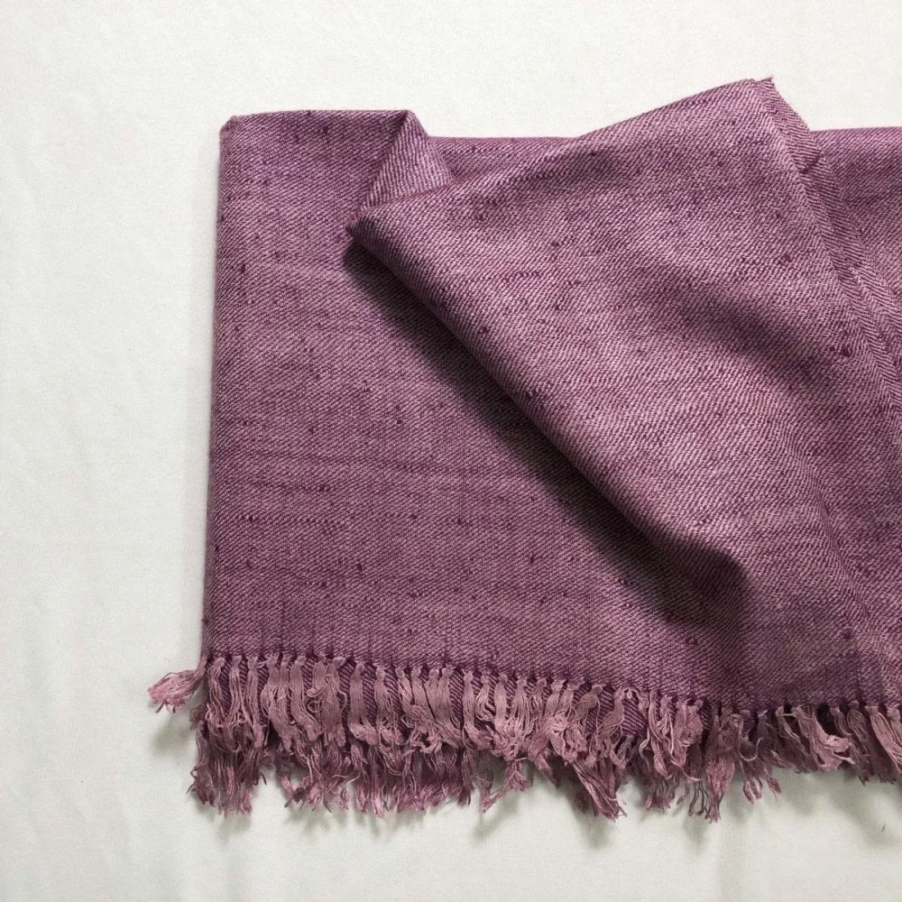 Rose Pink Silk and Merino Wool Stole