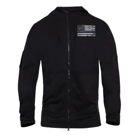 Rothco Thin Blue Line Concealed Carry Zippered Hoodie - Black