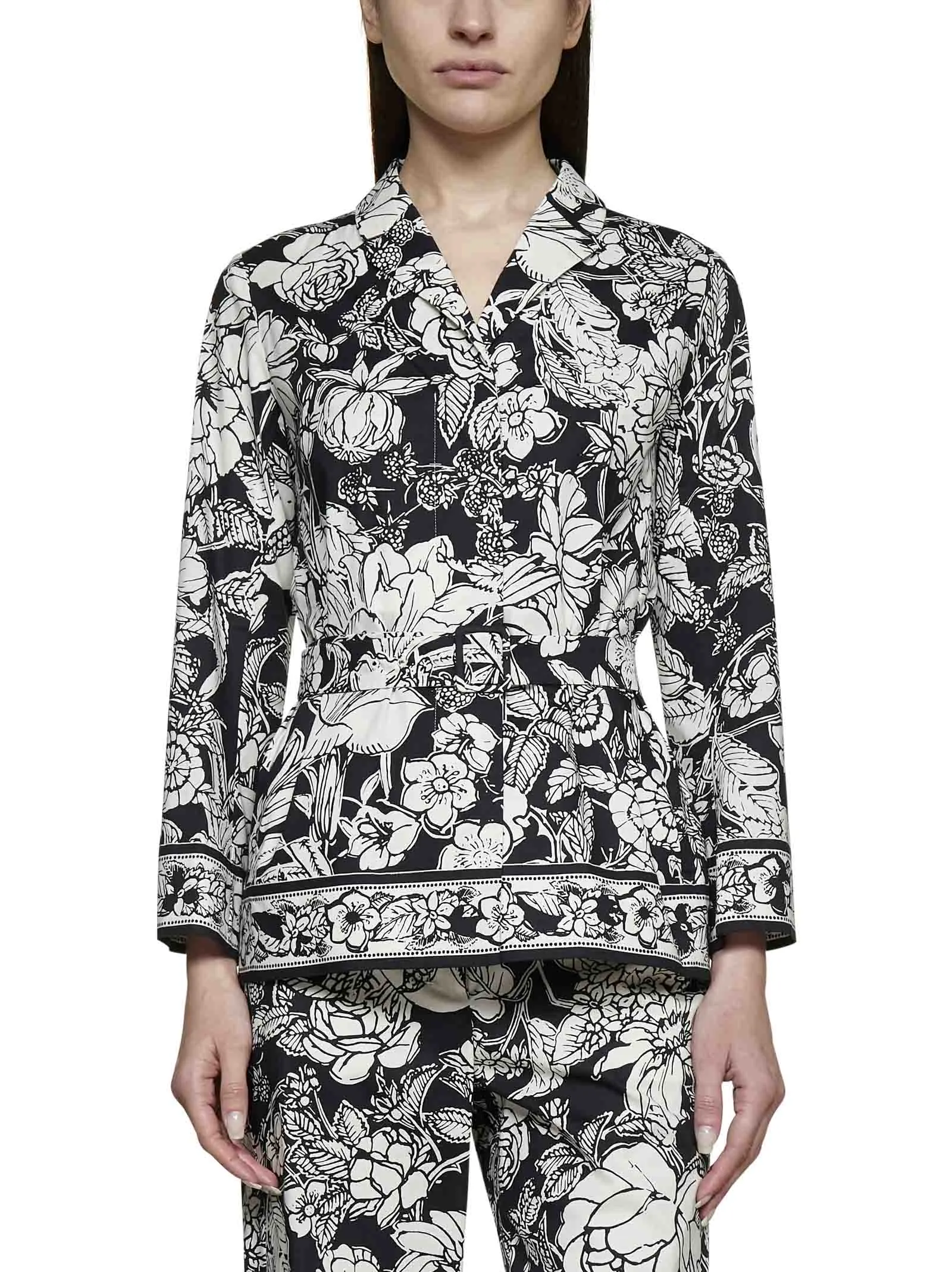 'S Max Mara All-Over Printed Long-Sleeved Jacket