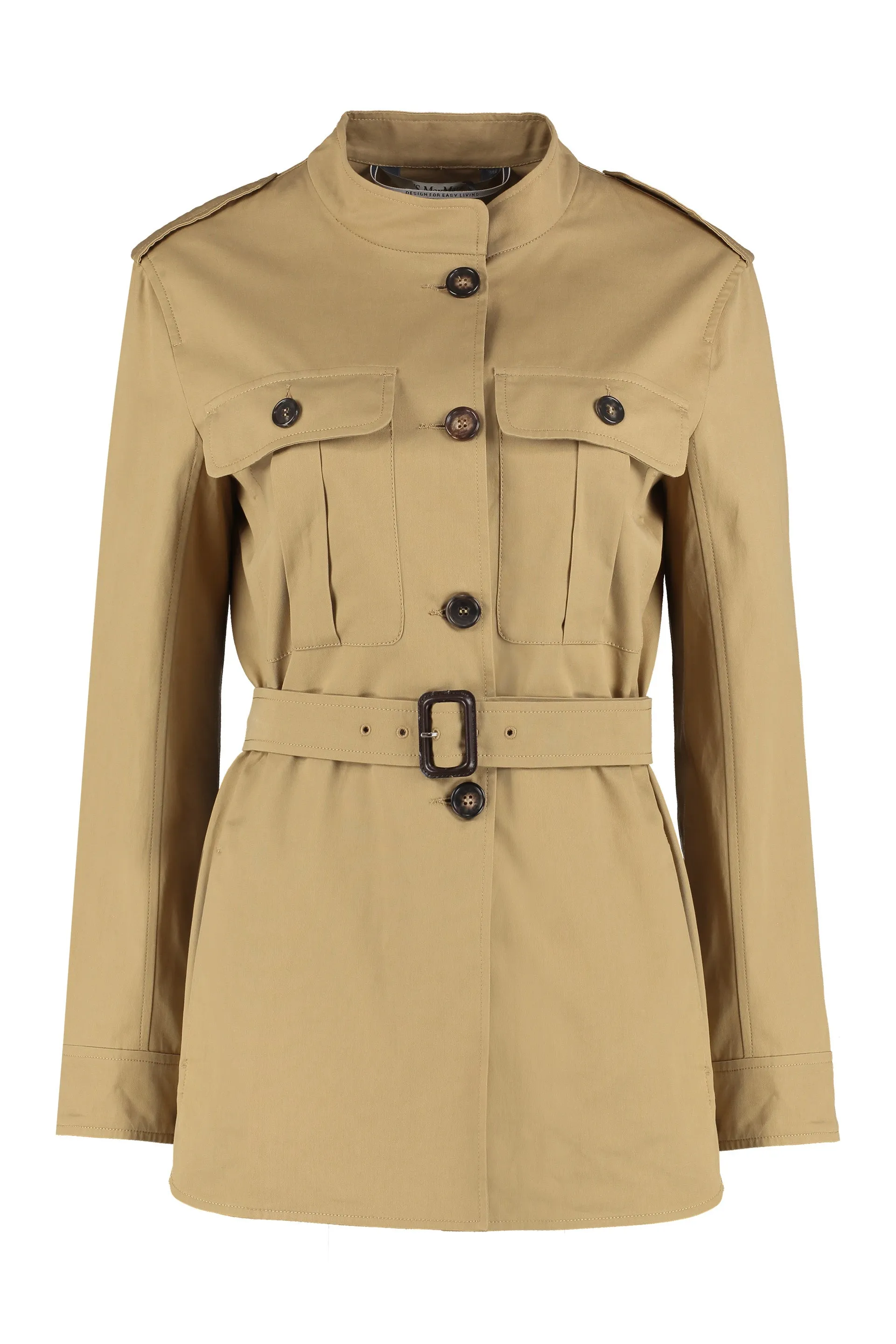 'S Max Mara Single-Breasted Belted Jacket