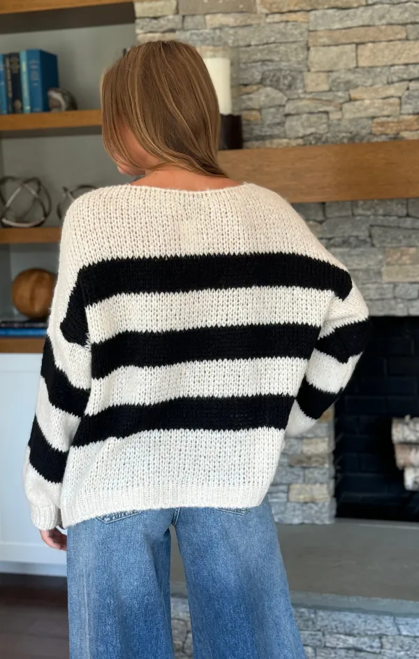 Santa Rosa Striped Knit in Black