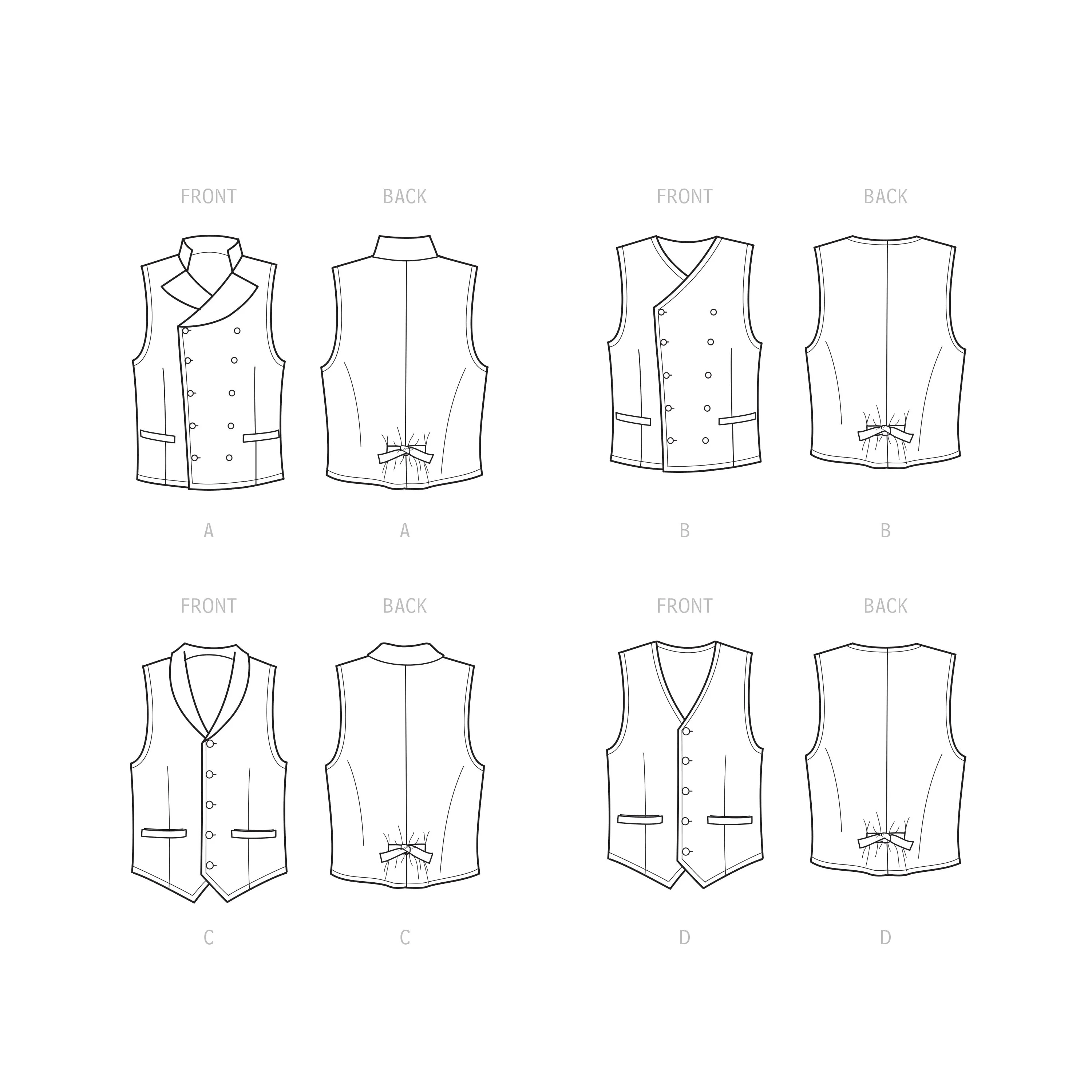 Simplicity Sewing Pattern S9457 Men's Waistcoats