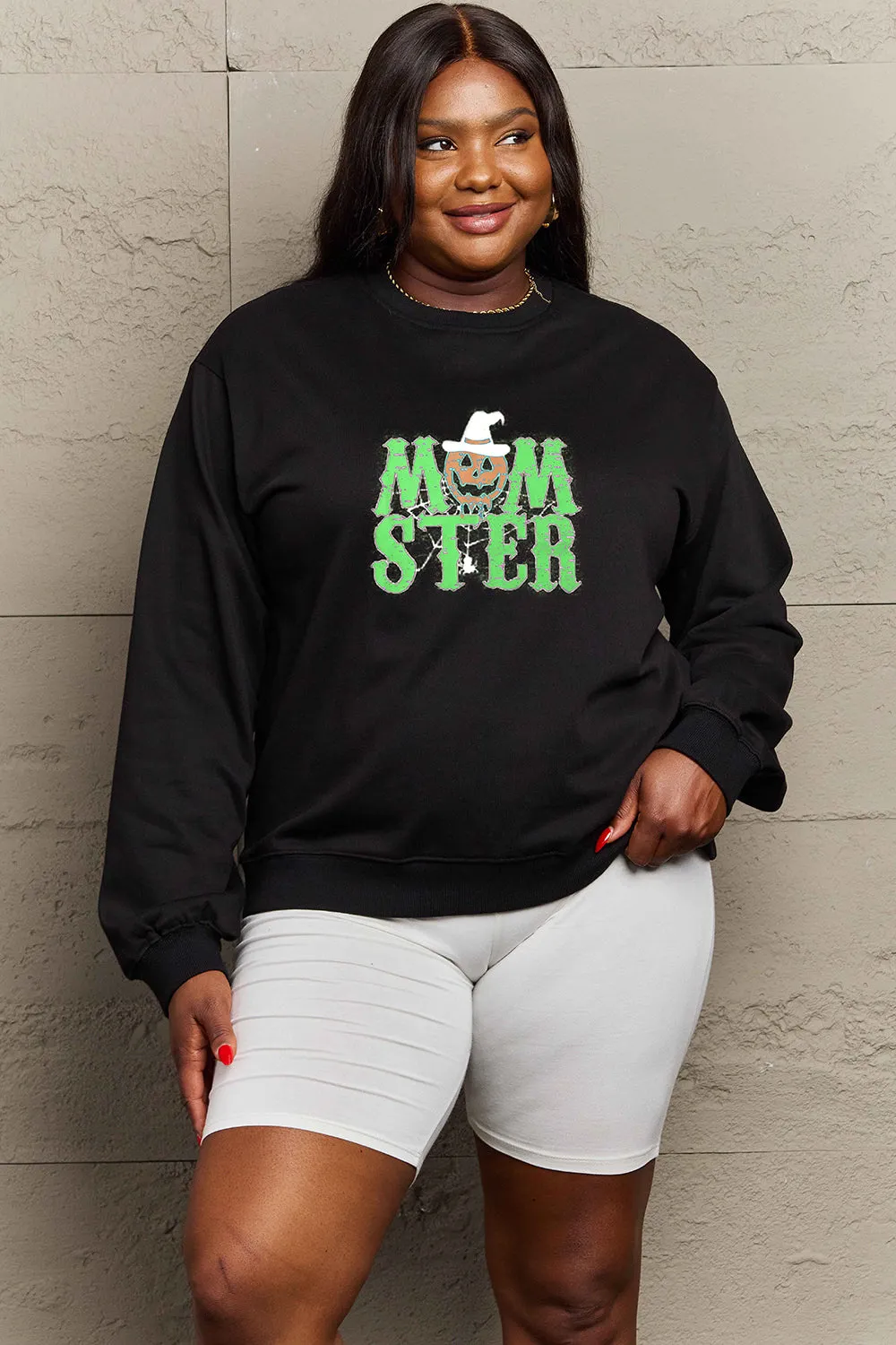 Simply Love Full Size Drop Shoulder Graphic Sweatshirt