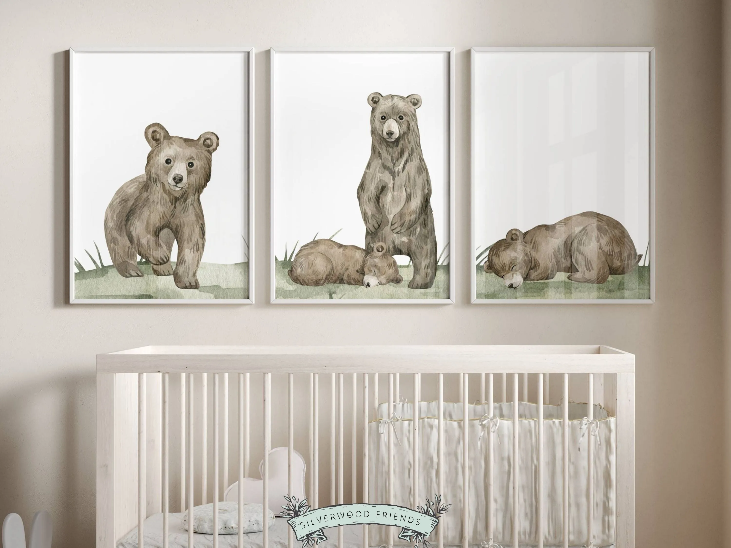 Sleepy Bear Nursery Prints