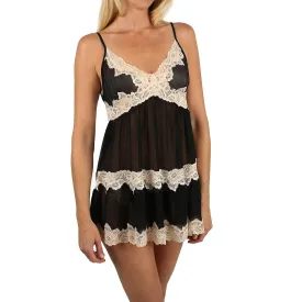 Sophie Chemise with Thong - Black