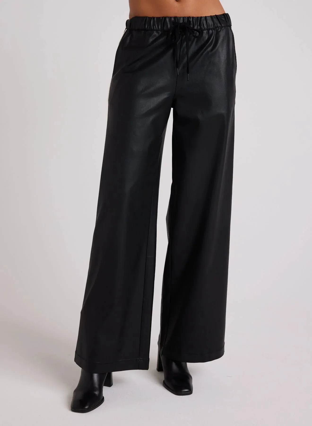 Sport Stripe Wide Leg - Black