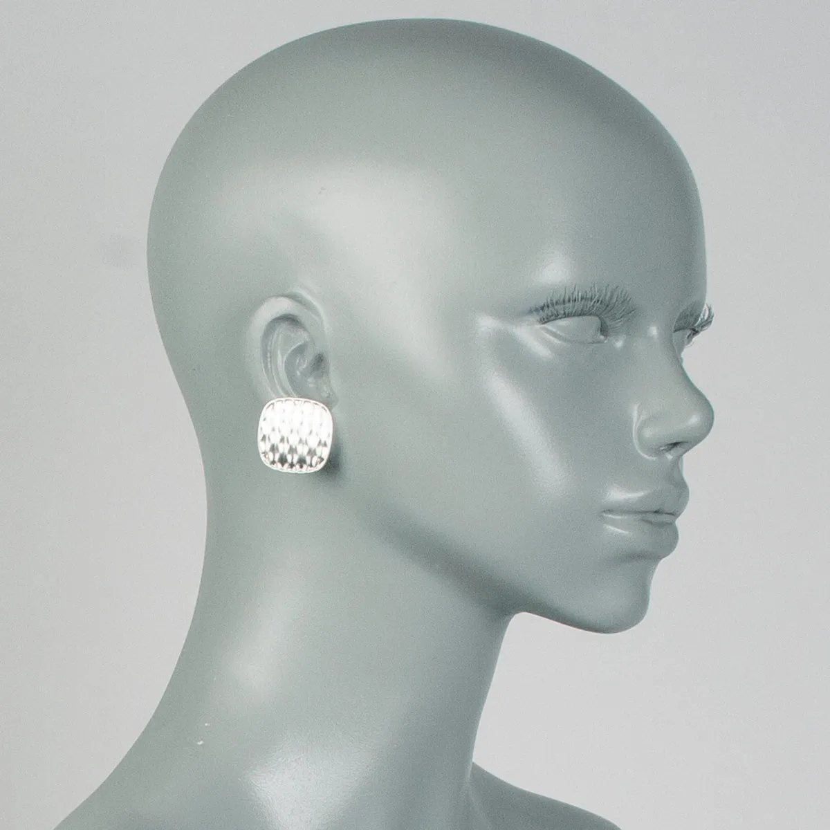 Square Desert Wave Clip Earrings