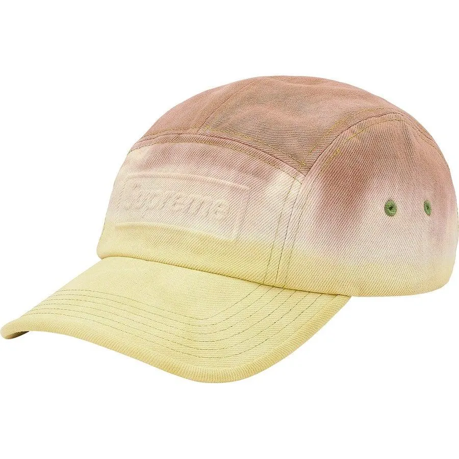 Supreme Embossed Denim Camp Cap (Brown Dip Dye)