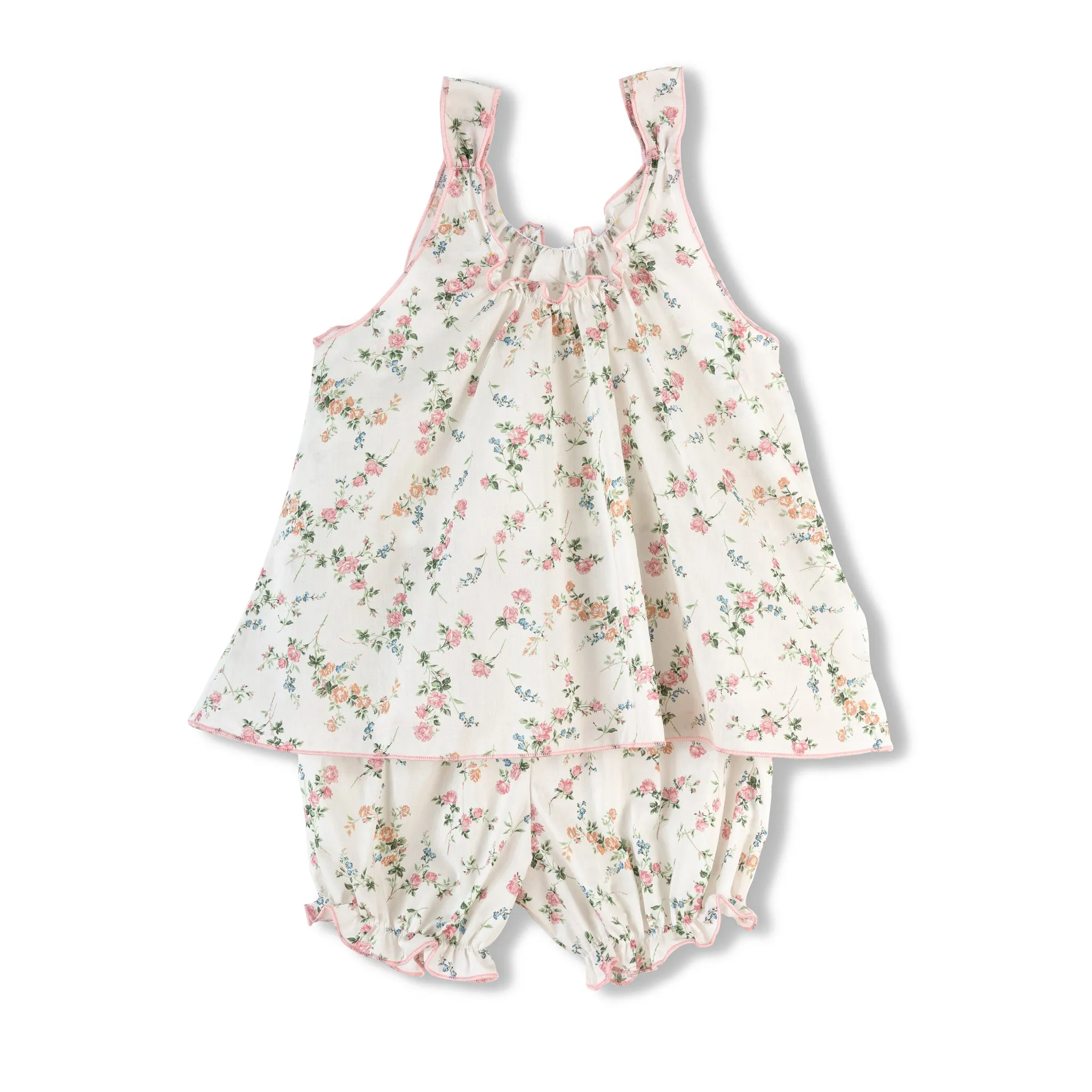 SYLVIA LIBERTY PRINT GIRLS’ COTTON PYJAMA SET VINTAGE FLOWERS