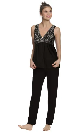 Tank Camisole, Full Length Pant PJ Set - Sales Rack