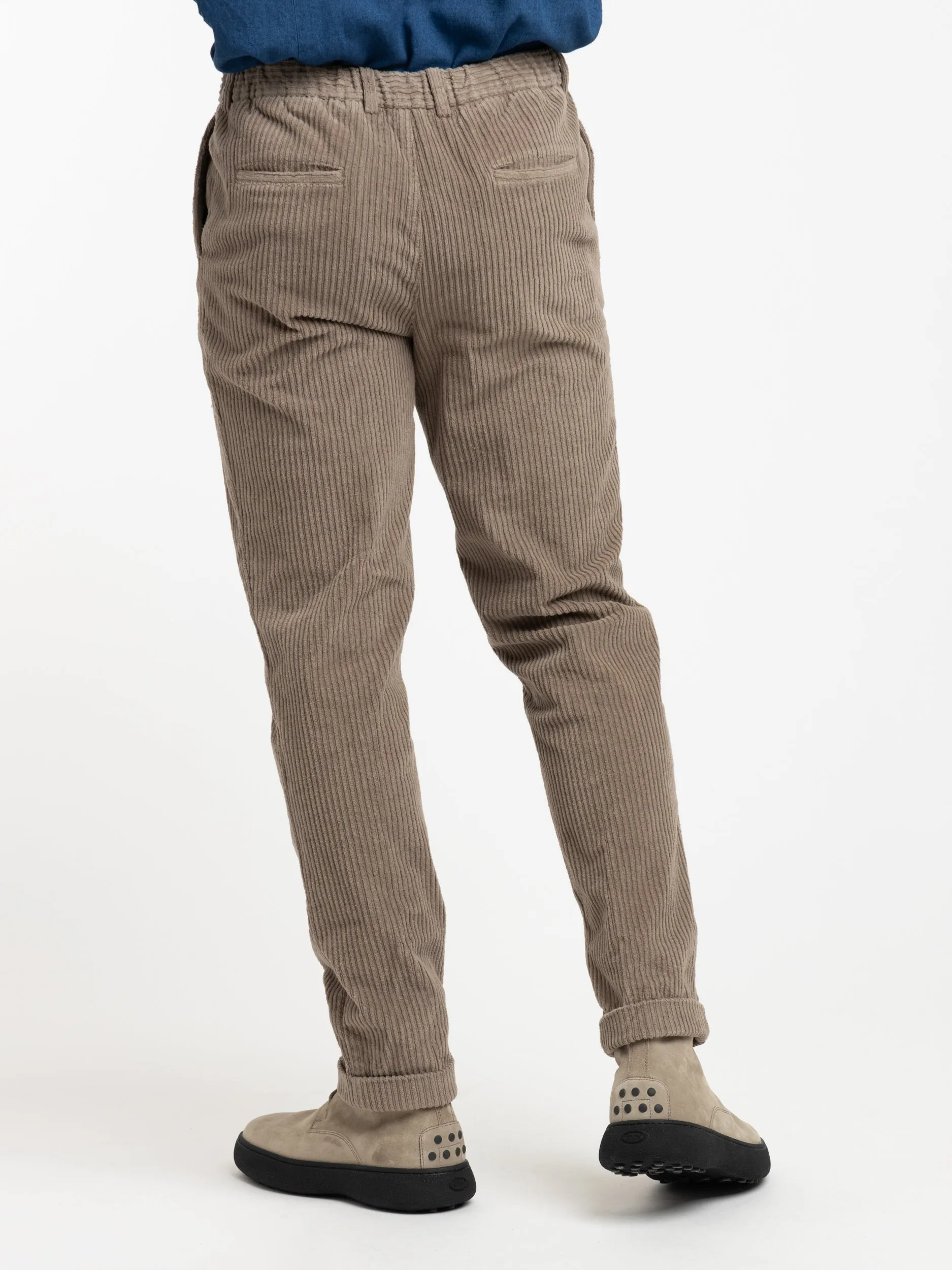 Taupe Corduroy Jogger Pants