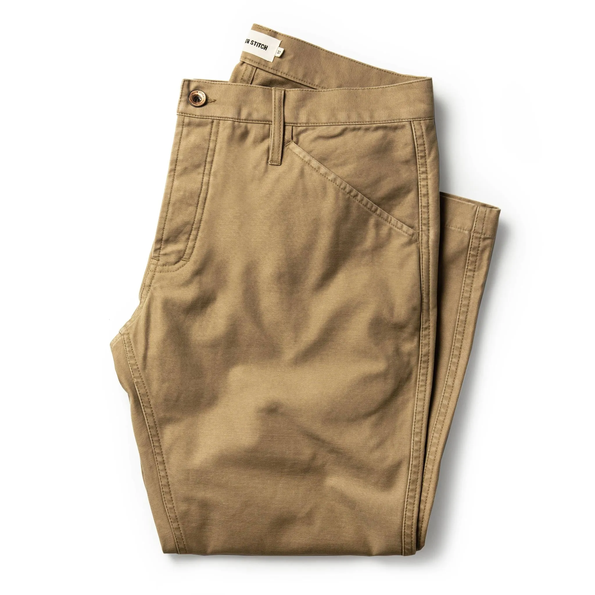 The Camp Pant in Khaki Reverse Sateen