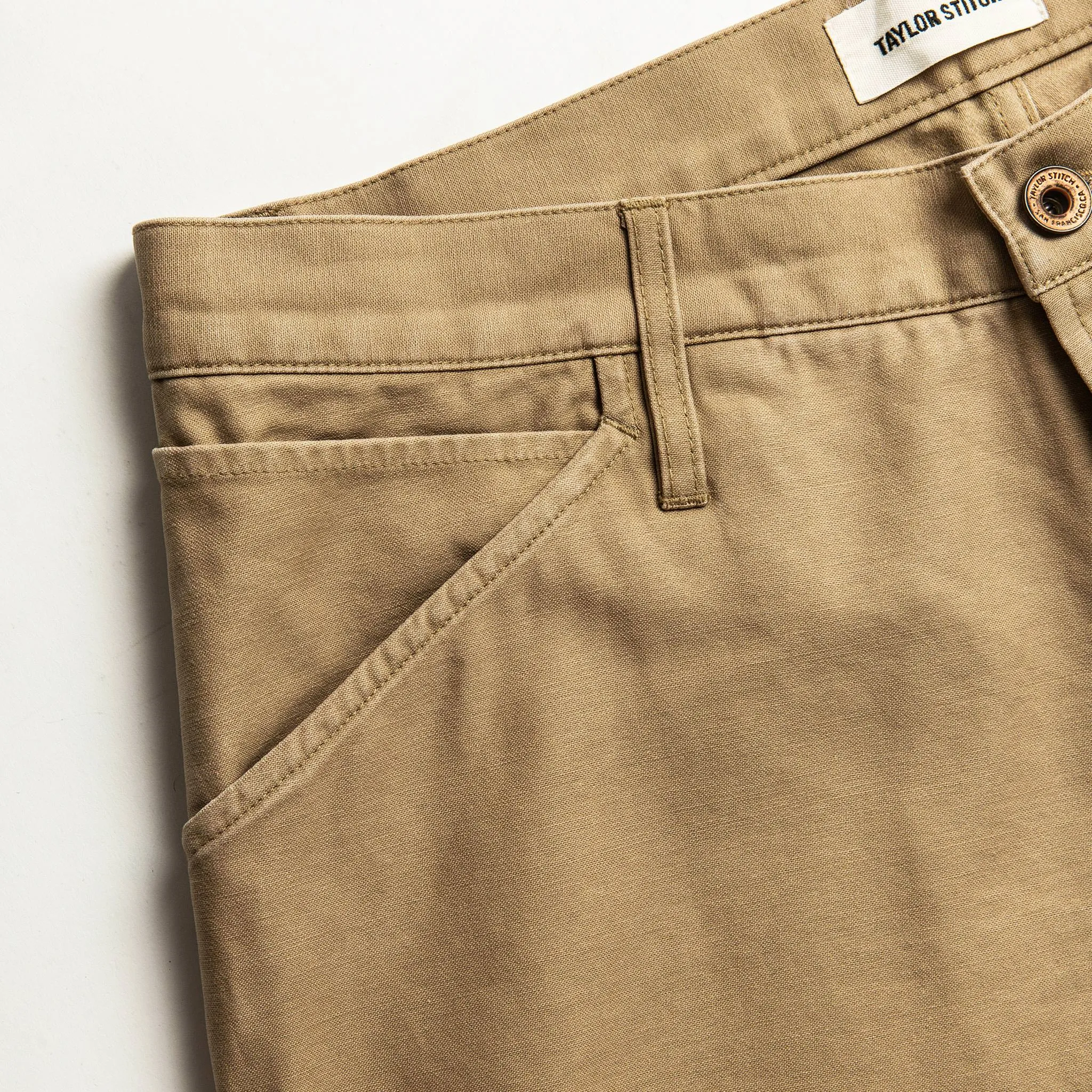 The Camp Pant in Khaki Reverse Sateen