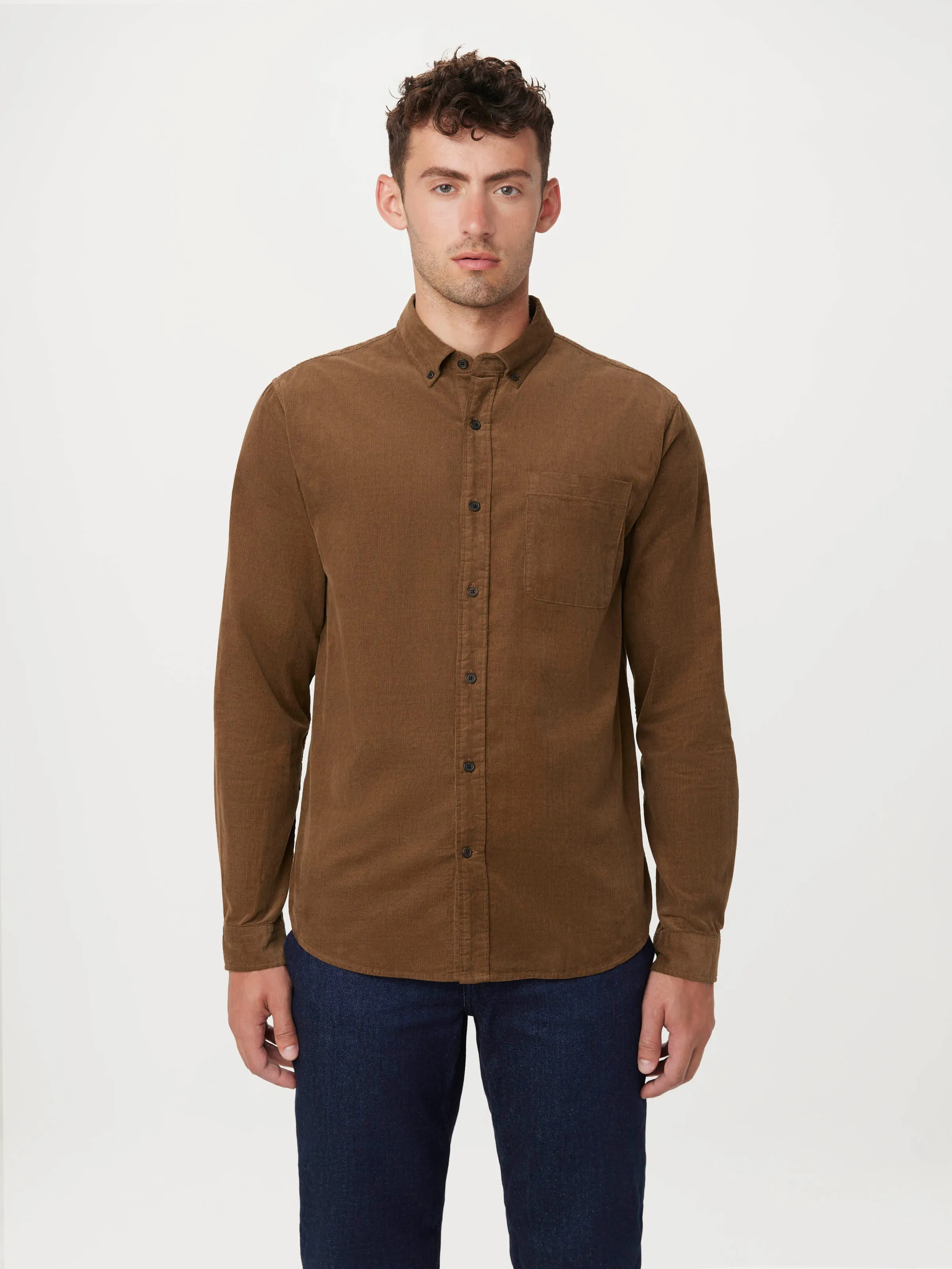 The Fine Corduroy Shirt in Medium Brown