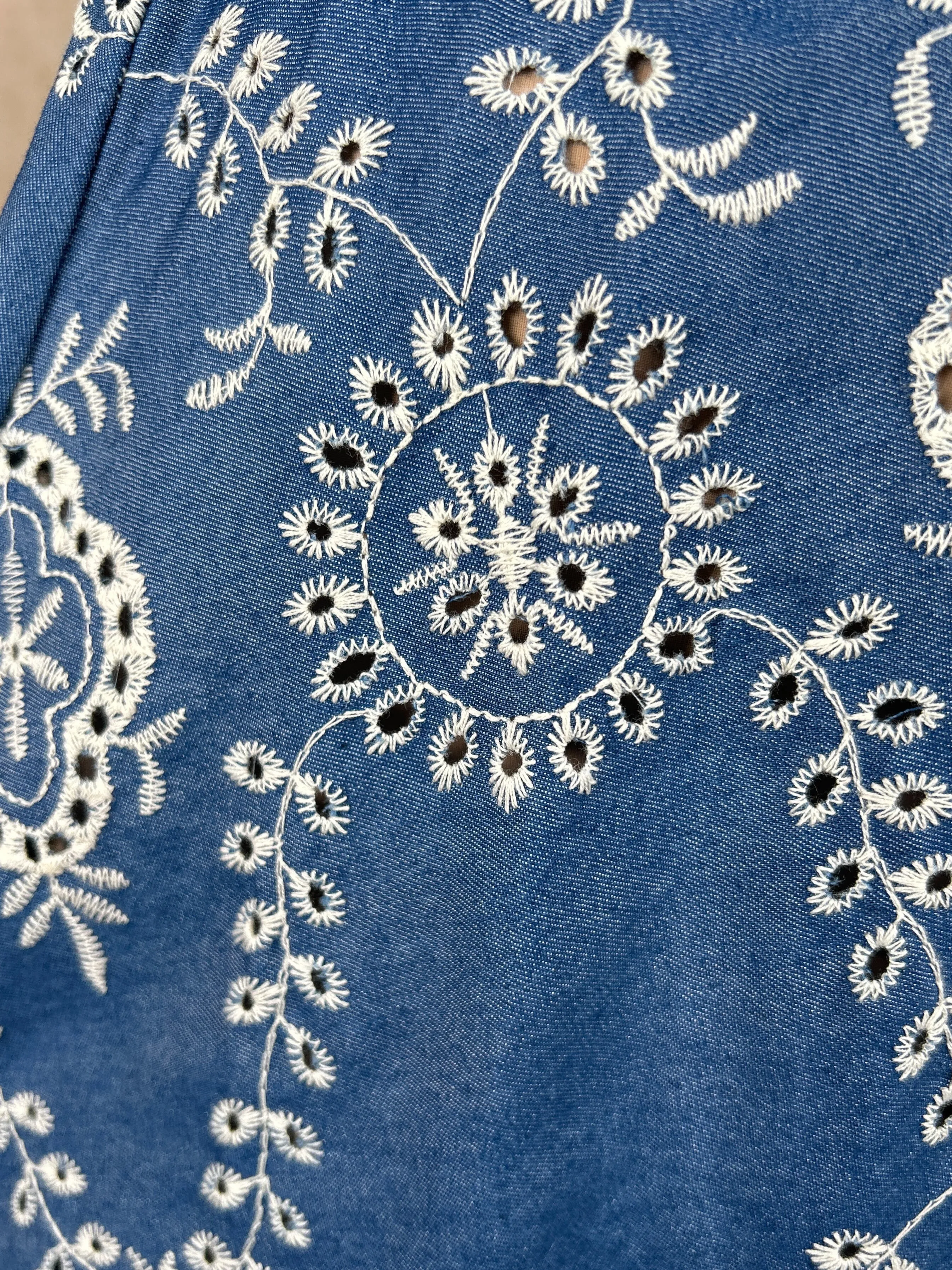 TJ Limited Edition Denim Embroidered Dress