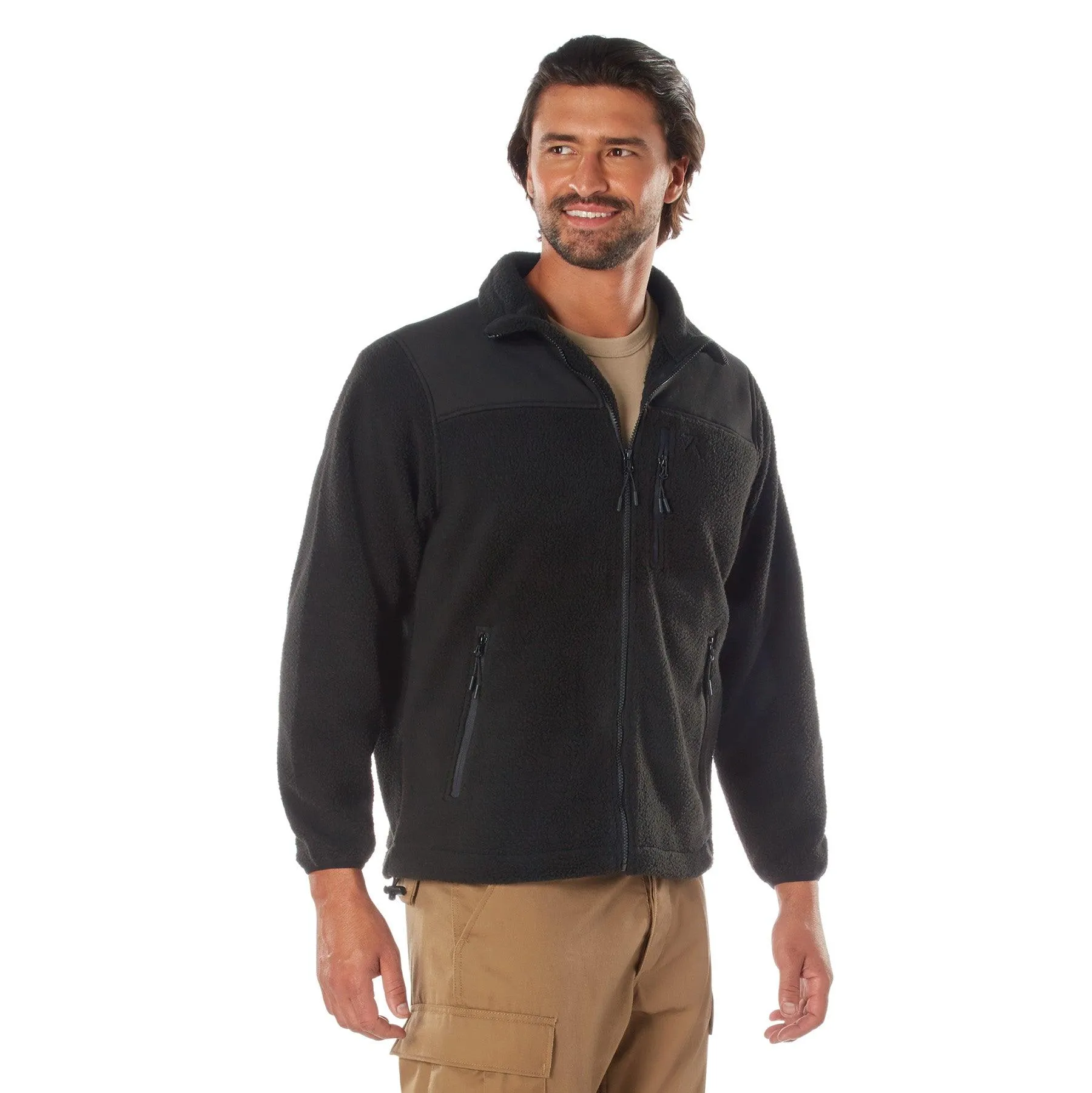 Trailsman Sherpa Fleece Jacket by Rothco (Black or Olive)