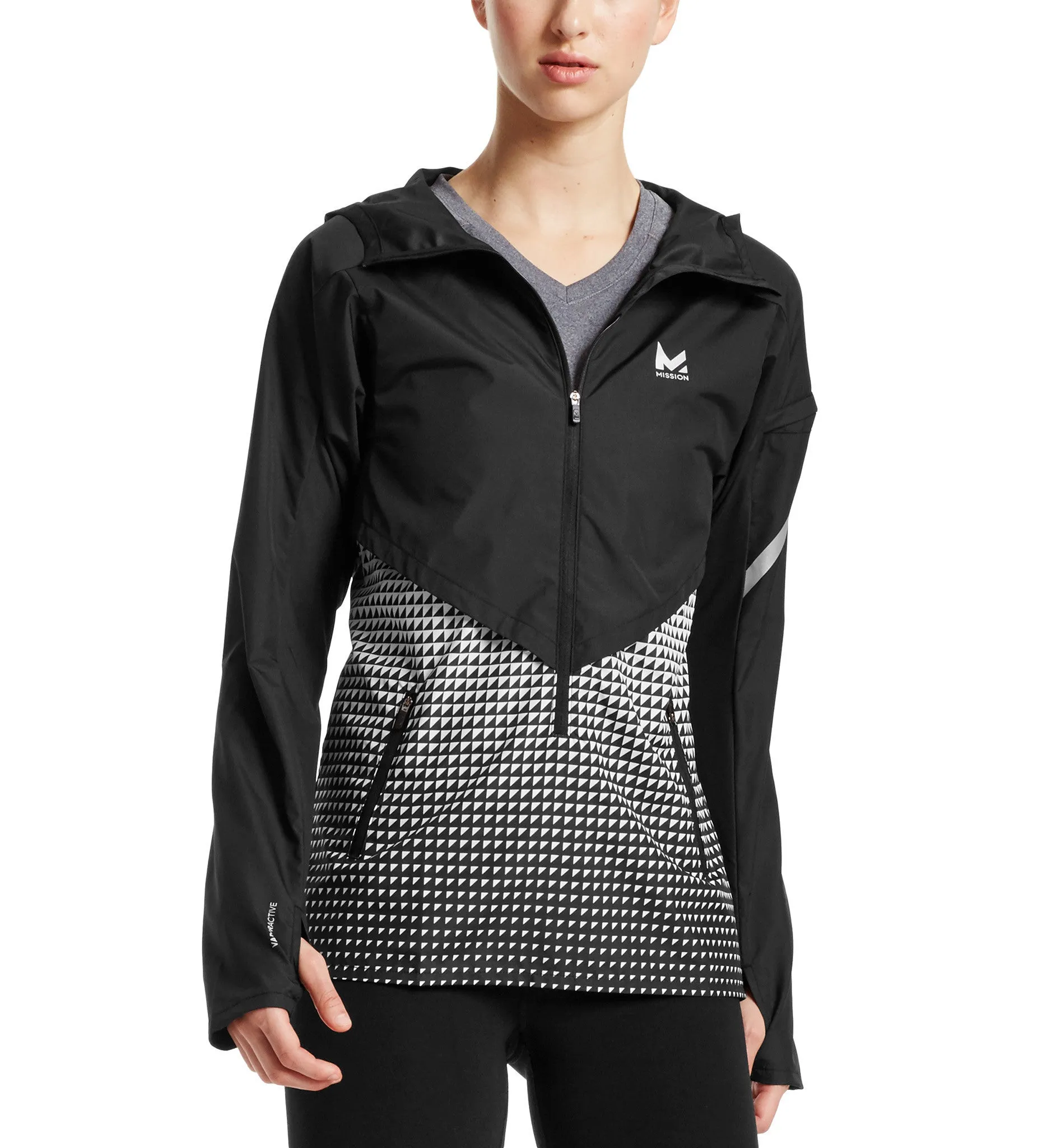 VaporActive Barometer Running Jacket | Moonless Night / Bright White