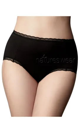 Very Clever Knickers 100% Cotton Underwear Maxi Brief in Black T25017