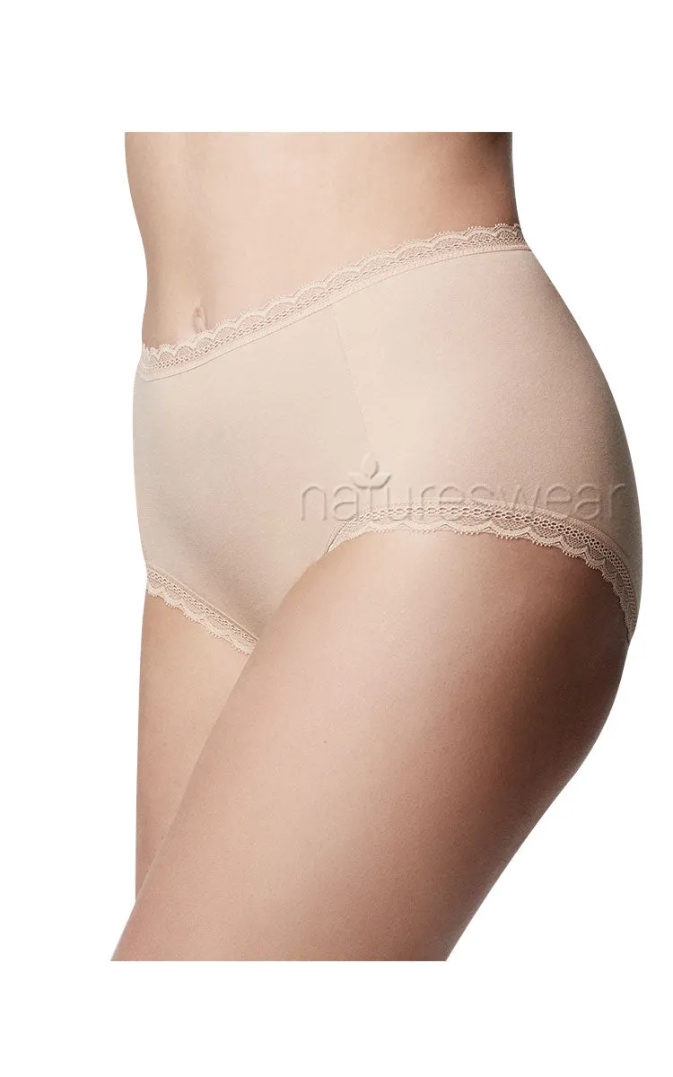 Very Clever Knickers 100% Cotton Underwear Maxi Brief in Nude T25017