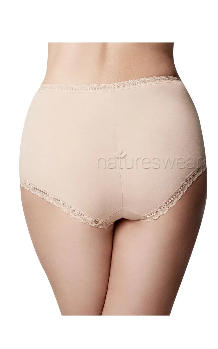 Very Clever Knickers 100% Cotton Underwear Maxi Brief in Nude T25017