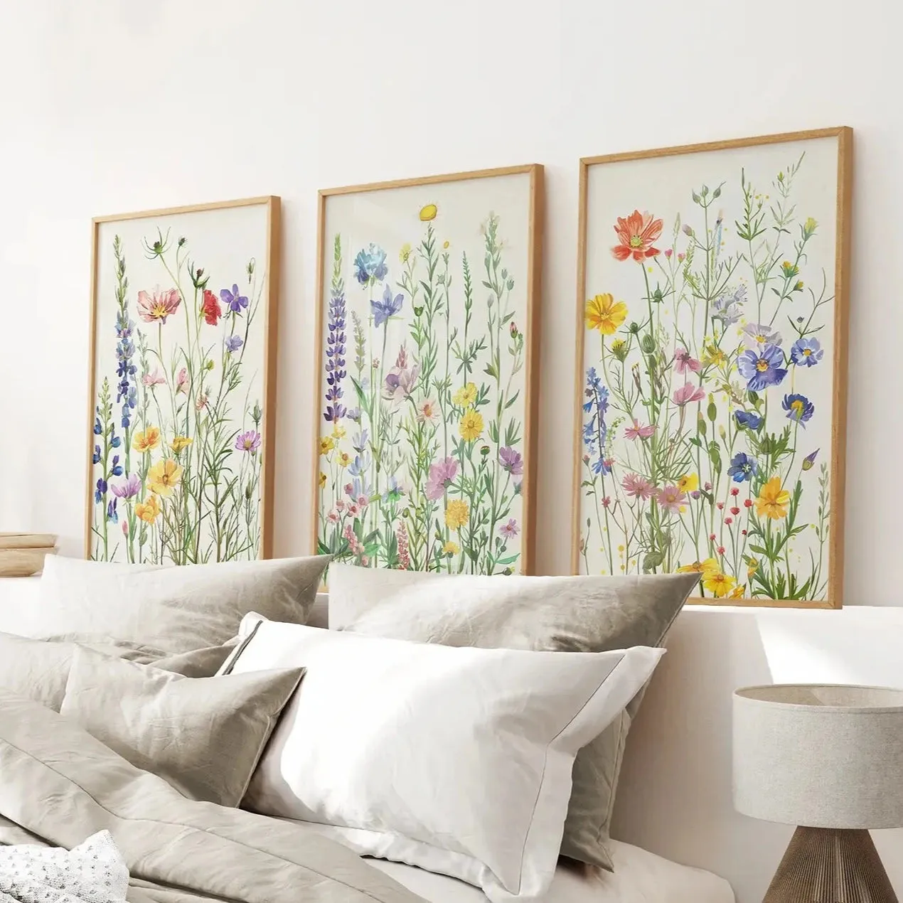 Wildflower Floral Wall Art Watercolor Prints