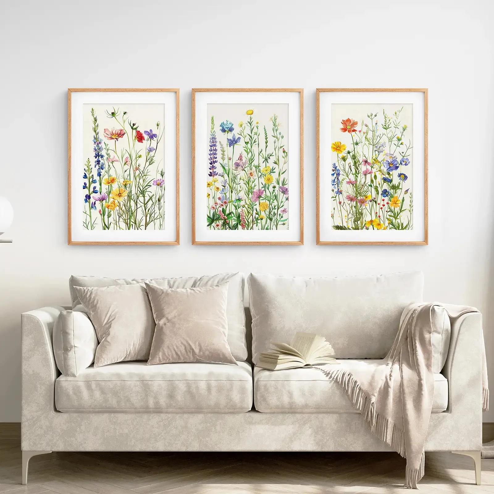 Wildflower Floral Wall Art Watercolor Prints