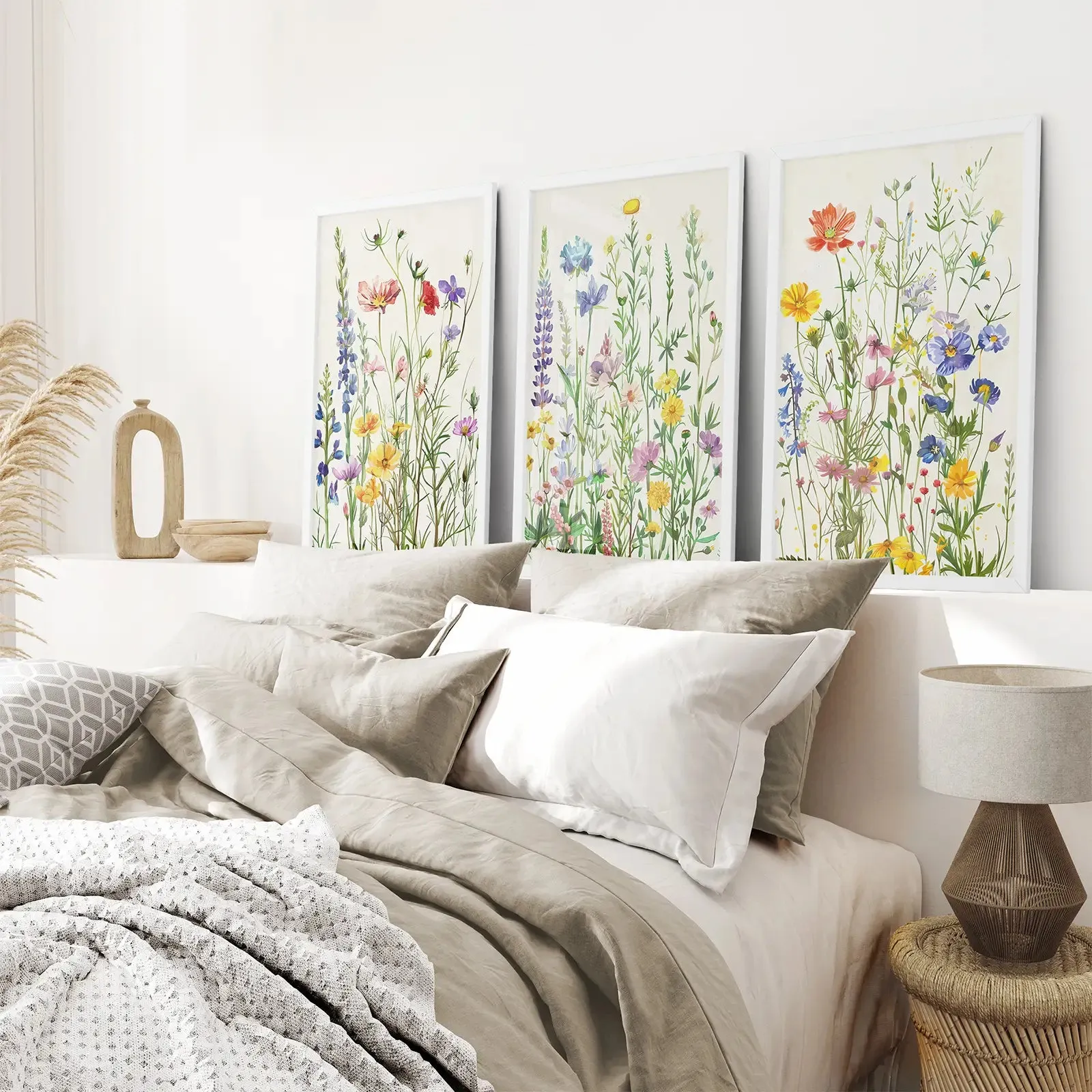 Wildflower Floral Wall Art Watercolor Prints