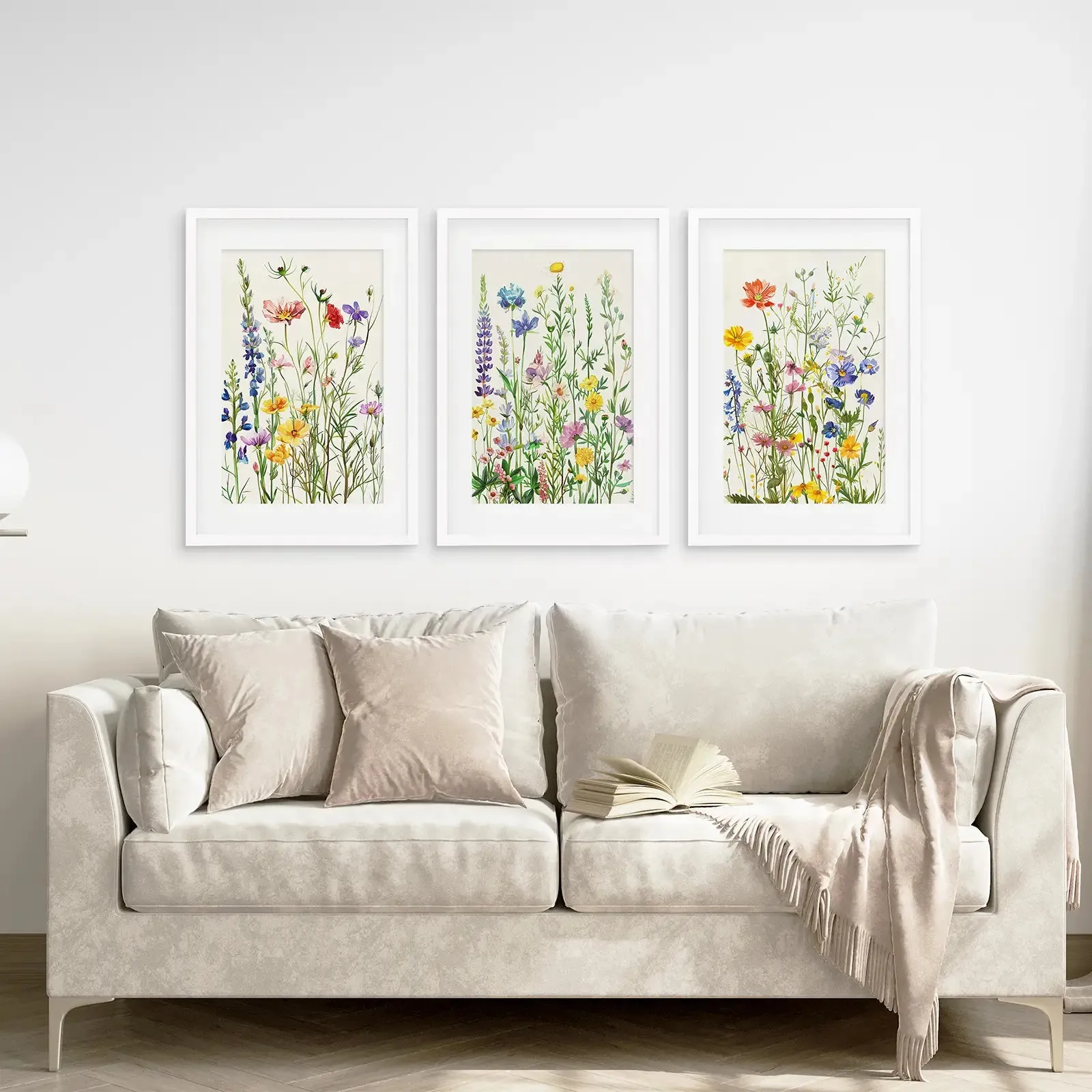 Wildflower Floral Wall Art Watercolor Prints