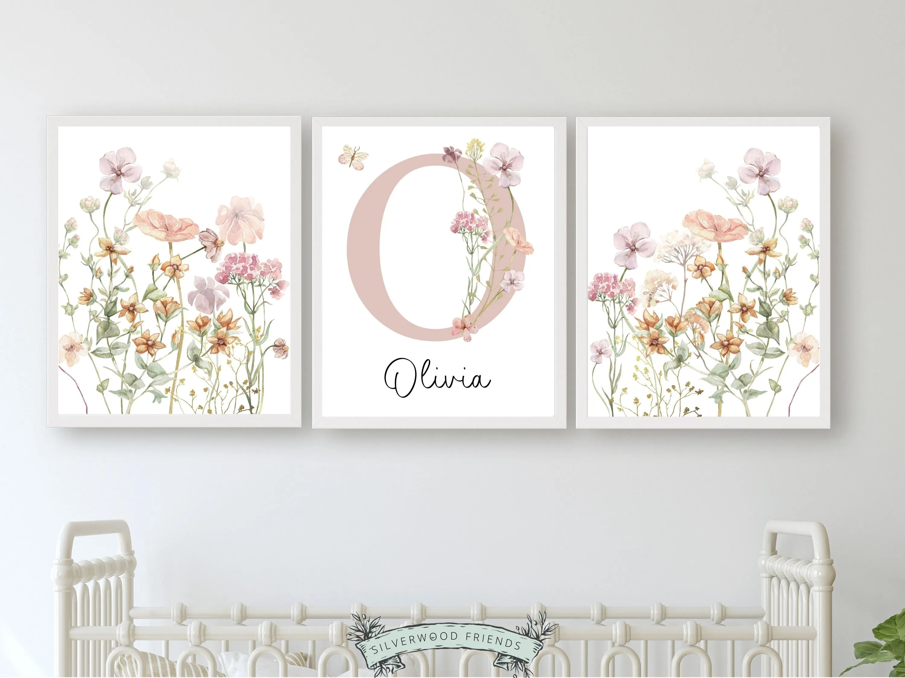 Wildflower Nursery Prints - Personalised - 002