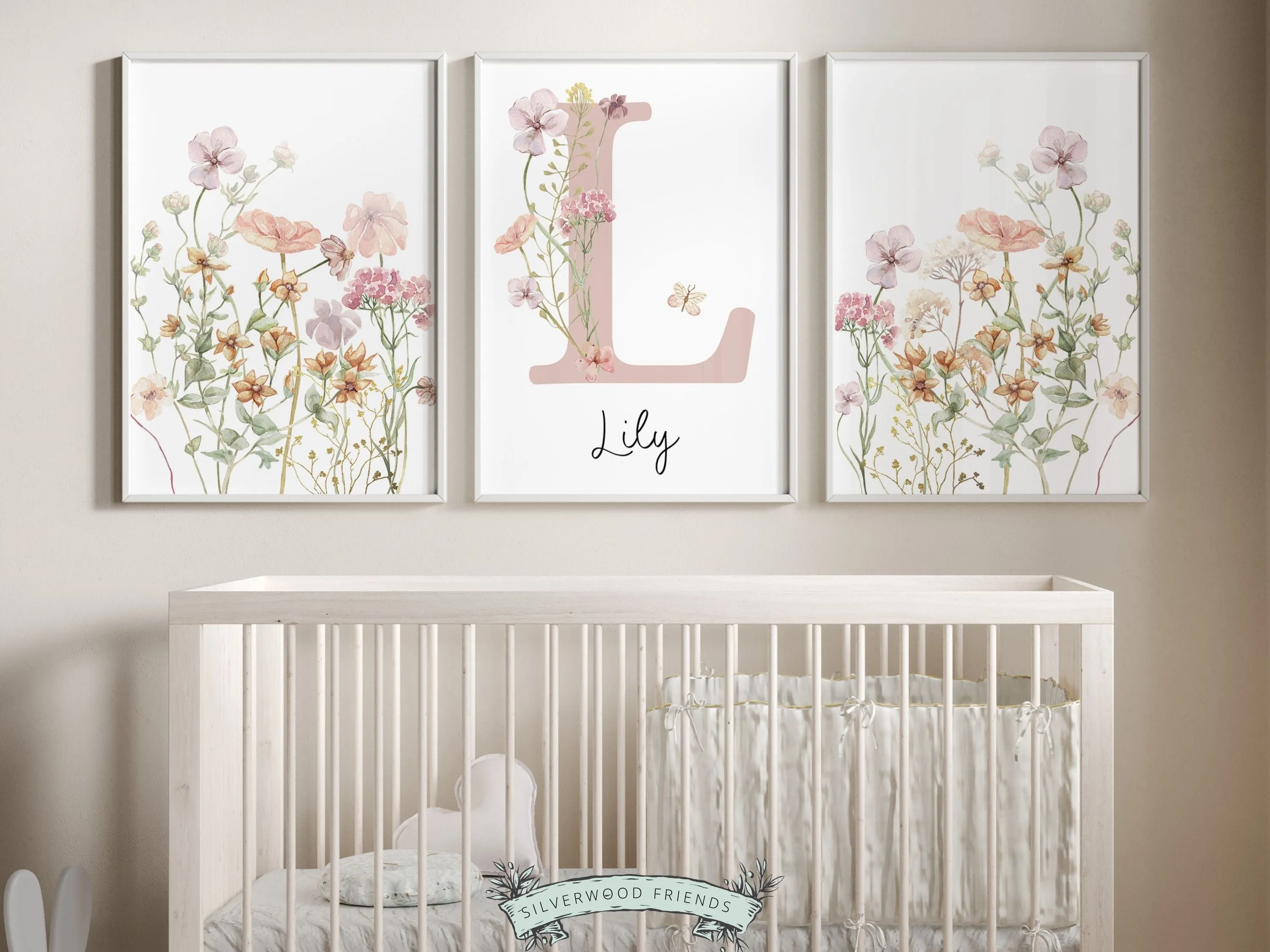 Wildflower Nursery Prints - Personalised - 002