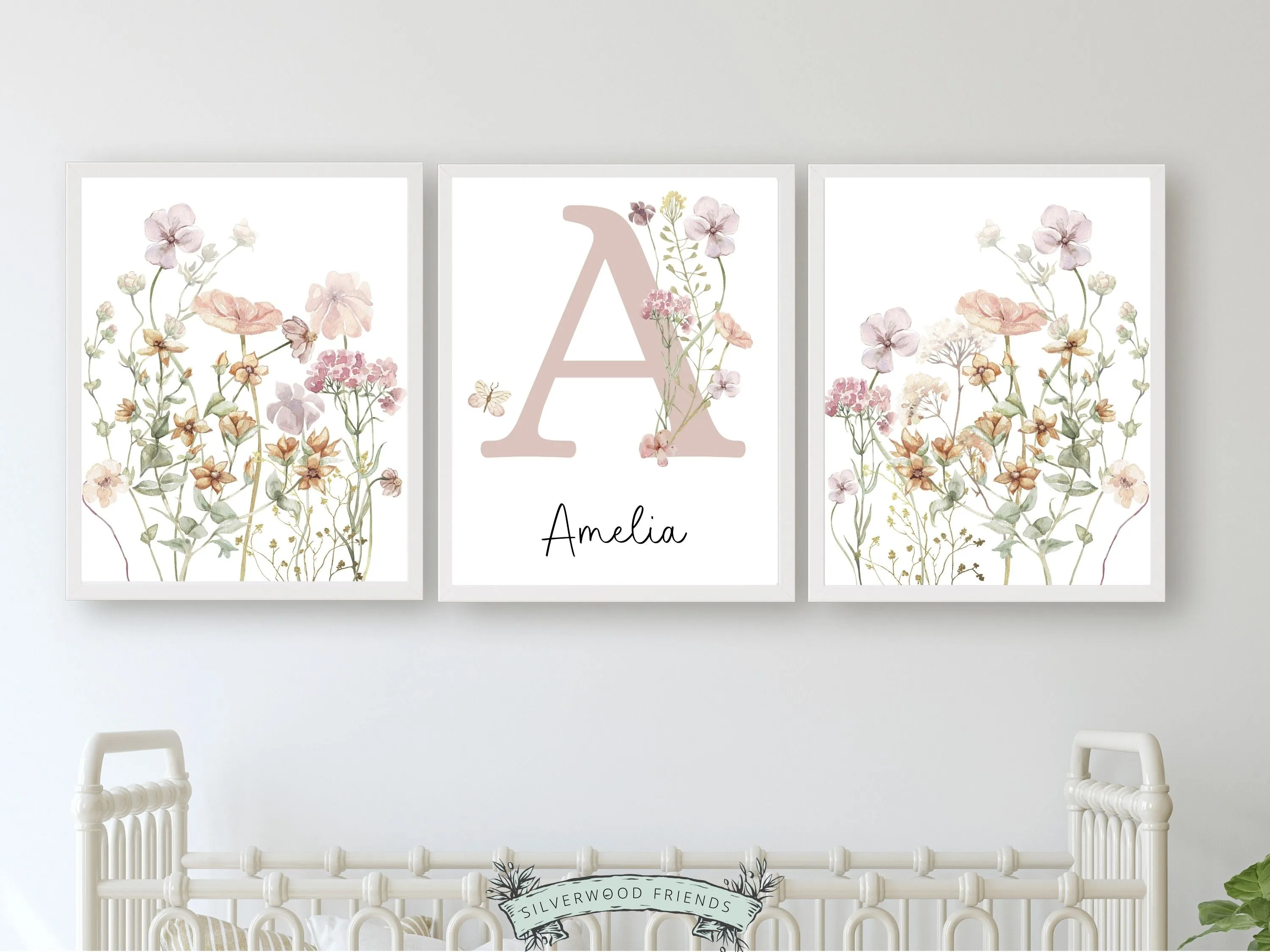 Wildflower Nursery Prints - Personalised - 002