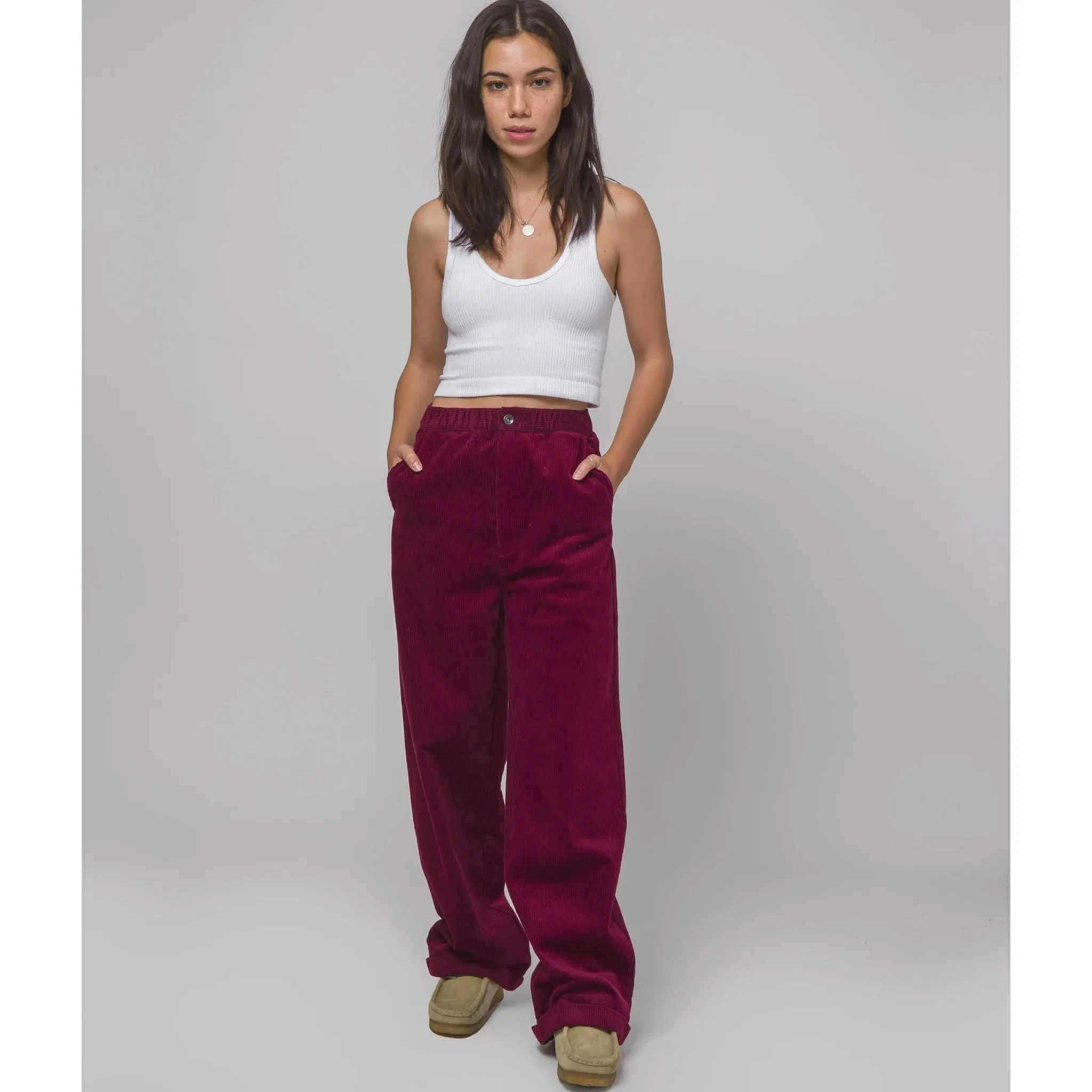 Women's Corduroy Baggie Pant (Bloodstone)