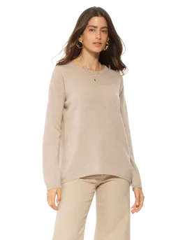 Women's Oversized Cashmere Boatneck Sweater Beige