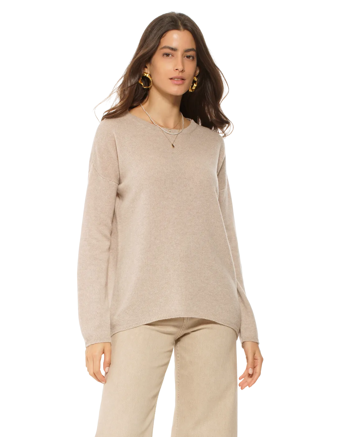 Women's Oversized Cashmere Boatneck Sweater Lavender