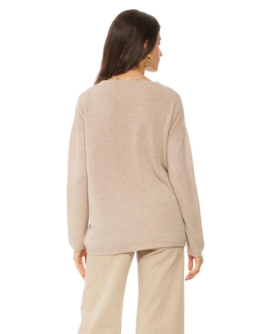 Women's Oversized Cashmere Boatneck Sweater Lavender